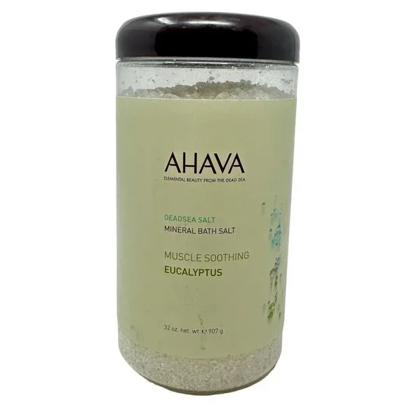 AHAVA Dead Sea Salt Mineral Bath Salt - Muscle Soothing Eucalyptus 32 Oz 907 g - Picture 11 of 12